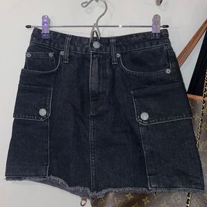 LF stores Carmar black denim skirt